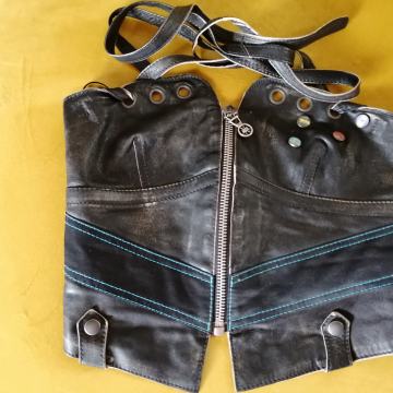 Diesel original kratki kožni top