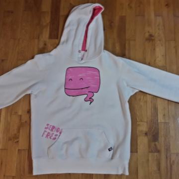 Duksa bijele boje sa printom