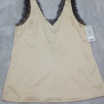 MAJICA - TOPIĆ OD SATENA I ČIPKE  VEL. UNI - NOVO S ETIKETOM