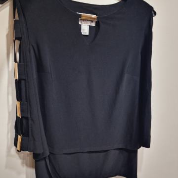 Joseph Ribkoff- crna majica sa zlatnim detaljima