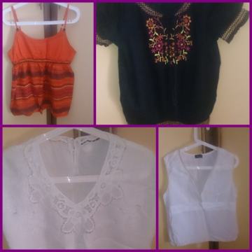 LOT ŽENSKI LJETO TUNIKE BLUZE 42 do 46  ETNO VEZ BOHO 2 kom 12€