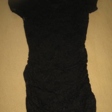 CRNA MAJICA ČIPKANA VEL. 38 -  N O V O