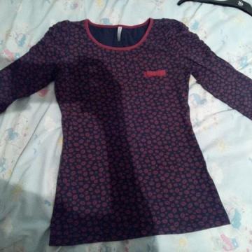 Majica na puse (usne), S