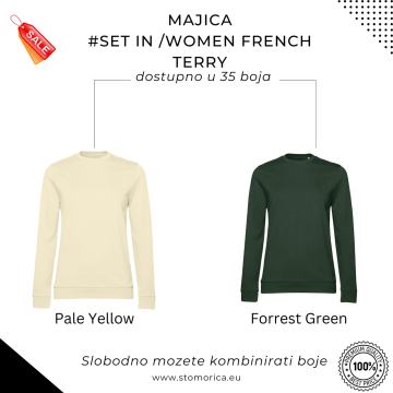 Majica ženska 2KOM  # French Terry - B&C BESPLATNA DOSTAVA