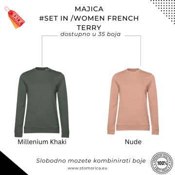 Majica ženska 2KOM  # French Terry - B&C BESPLATNA DOSTAVA
