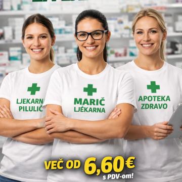 Majice s tiskom za ljekarne