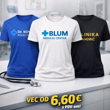 Majice s tiskom za privatne klinike