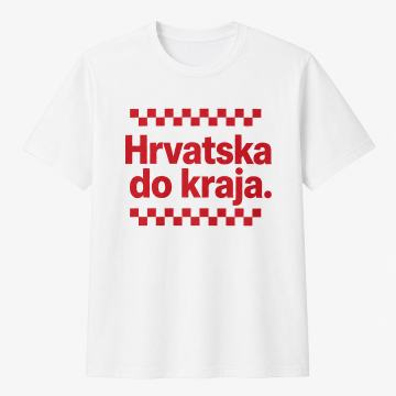Navijačka majica s natpisom: „Hrvatska do kraja”