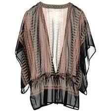Pepe Jeans Lucile Sheer Jacket Top AOP Multi Brown Womens One Size