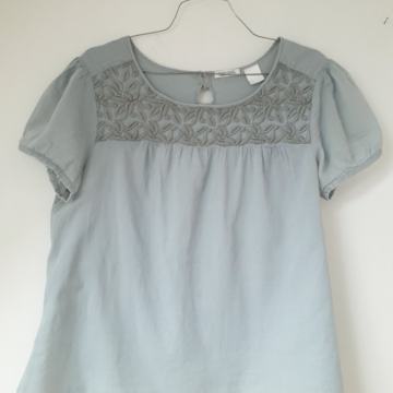 Plava boho majica bluza izvezena 38