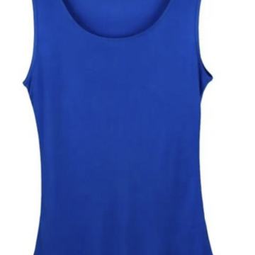 PLAVI TOPIĆ, BLUZA BEZ RUKAVA OD SATENA VEL 38 - NOVO