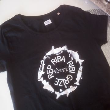 RIBA RIBI GRIZE REP majica s natpisom vel.S - NOVO