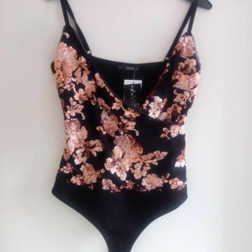 Šljokasti Cami bodi, novi s etiketom, 38 vel.