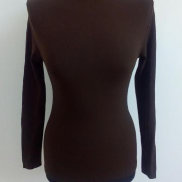 Smeđa uska majica dolčevita Benetton