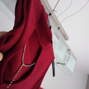 SVEČANA BORDO MAJICA SA OGRLICOM