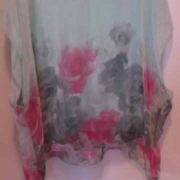 SVILENA TUNIKA, RUČNO OSLIKANA, VELIČINA 36-46