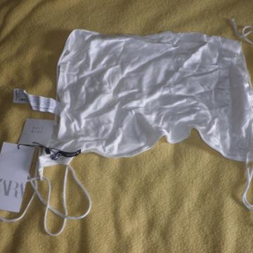 ZARA - ŽENSKI NOVI PAMUČNI TOP NA VEZANJE 34 / 36 S