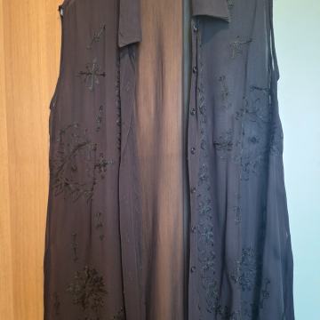 Ženska crna, prozirna tunika bez rukava vel L   40