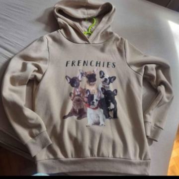 Ženska duksa sa psićima vel M Frenchies