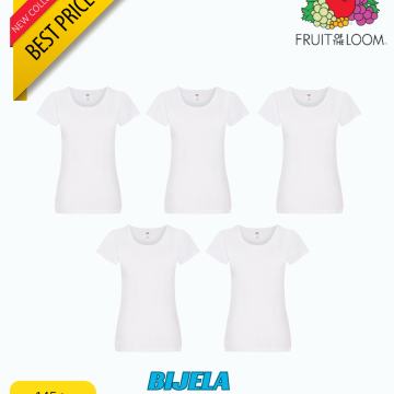 Ženska Kratka Majica 5 komada bijele boje *Besplatna DOSTAVA*