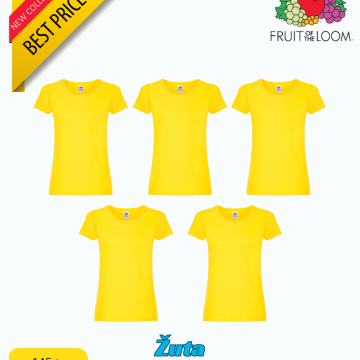 Ženska Kratka Majica 5 komada Žute boje *Besplatna DOSTAVA *