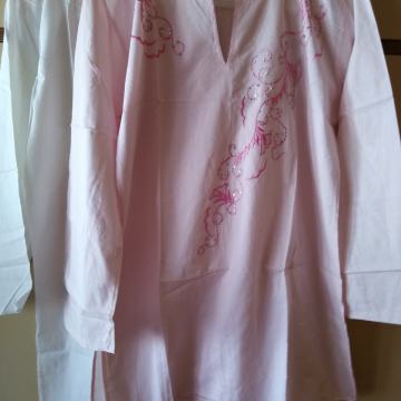 Ženska tunika bijela i roza Novo