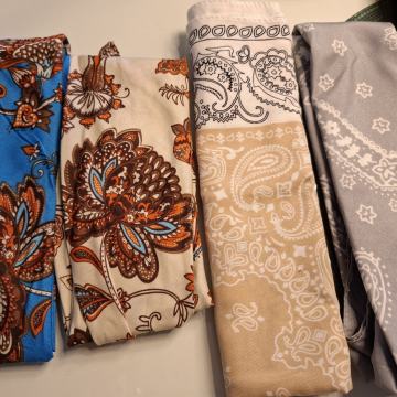 PLAVO - BEŽ PAMUČNA MARAMA - NOVO