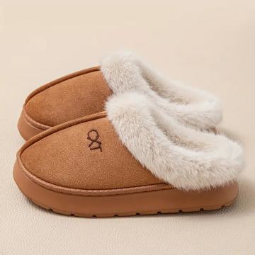 Udobne ženske zimske papuče-gornjište od mekane tkanine i EVA potplat