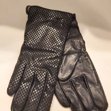 Crne ženske kožne rukavice