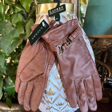 Kožne rukavice Ralph Lauren, nove, podstavljene mekim flanelom.