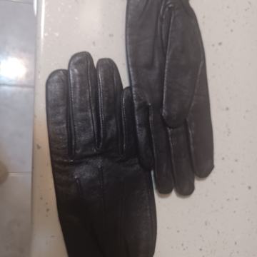 Ženske kožne smeđe rukavice