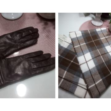 RUKAVICE PRAVA KOŽA + ŠAL NOVI