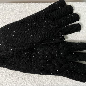 Tople crne pletene rukavice s mekom podstavom vl.L/XL