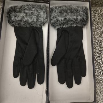 Ženske rukavice sa krznom oko ruke vel S