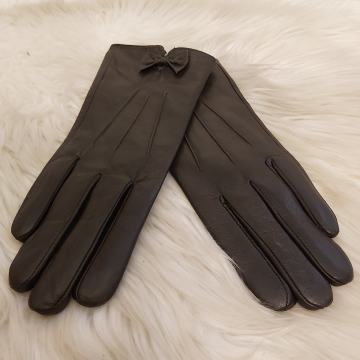 Ženske smeđe kožne rukavice