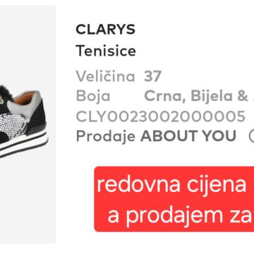 CLARYS tenisice, 37 - NOVO