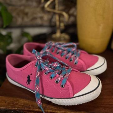 Polo Ralph Lauren platnene tenisice roza