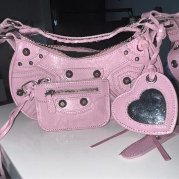 Balenciaga Le Cagole Shoulder Bag XS light pink