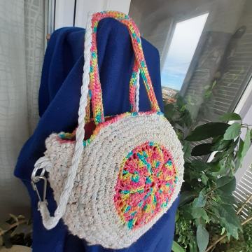 NOVA bijela ljetna torbica UNIKAT