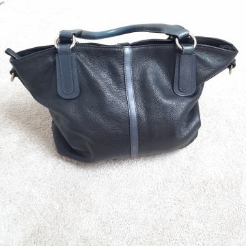 Crna kožna torba Guliver