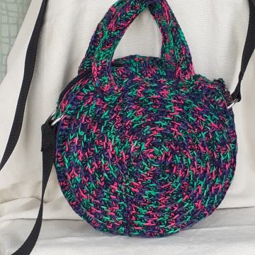 NOVA crno-šarena ljetna torbica UNIKAT