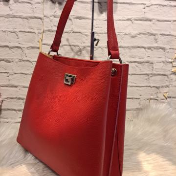 Crvena kožna torba Rina