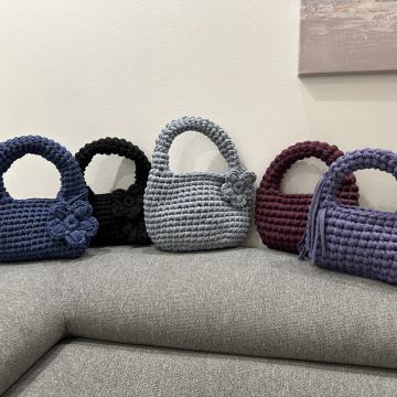 Heklane torbice - ručni rad - *UNIKAT*