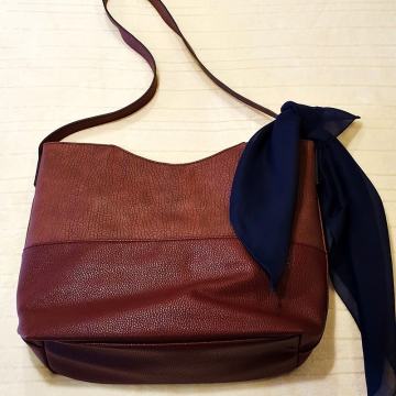 Nova KOAN bordo ljubičasta kožna torba