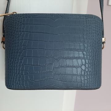 Plava torbica od kože Anna Morellini