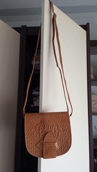 Kožna smeđa torbica, nova