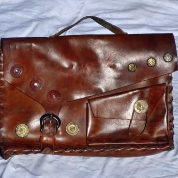 KOŽNA TORBA OD DEBELE BOX KOŽE,RUČNI RAD, UNIKAT !
