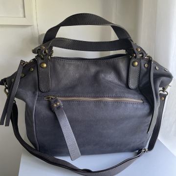 Kožna tamno plava torba, Luana, kupljena u Karli