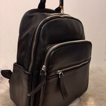 Kožni ruksak crni L- 10