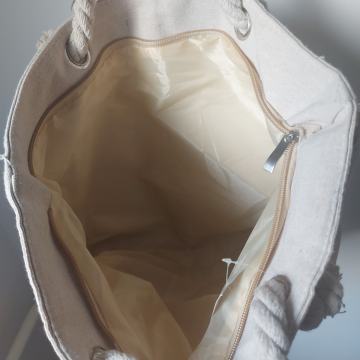 Lanena torba - ceker - NOVO